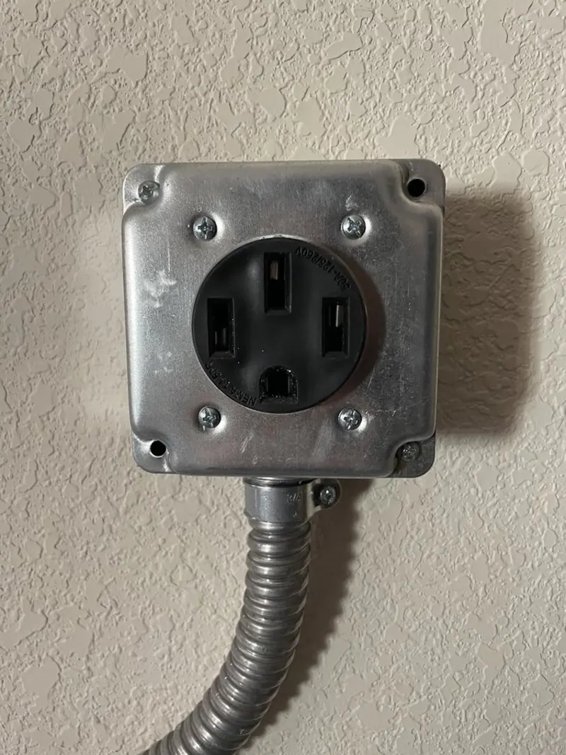 NEMA 14-50 outlet installed for Electrical Panel Upgrade in Charter Oak